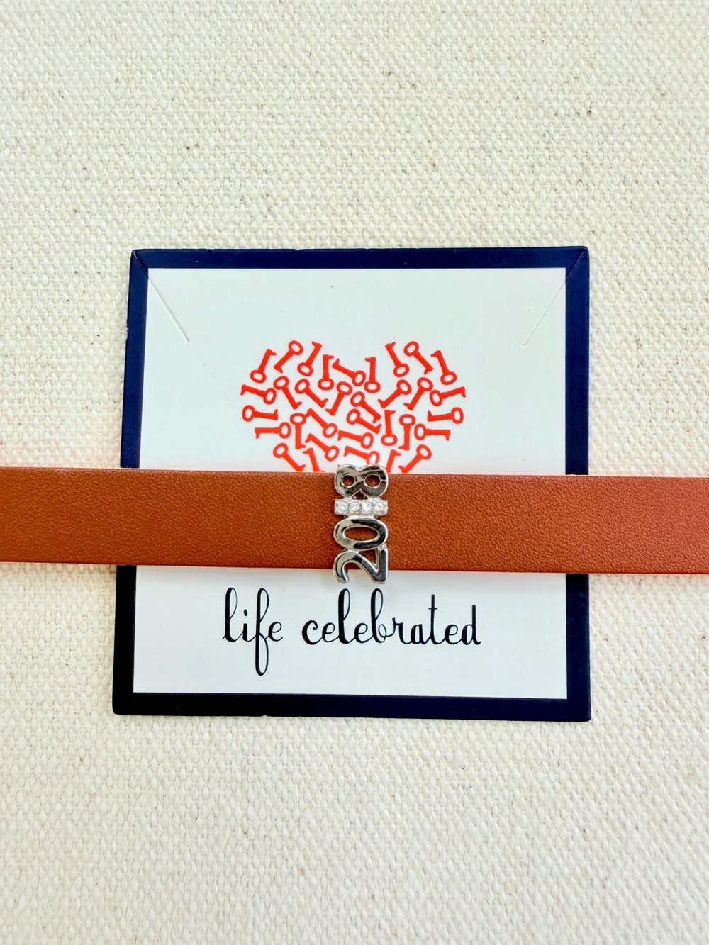 *Year 2018 Bar Charm* KEEP COLLECTIVE Retired Pave Silver